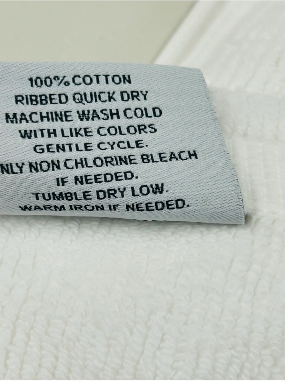 QUINCE Set Of 2 Turkish Ribbed Quick Dry Bath Sheets White 7567 - Picture 7 of 9